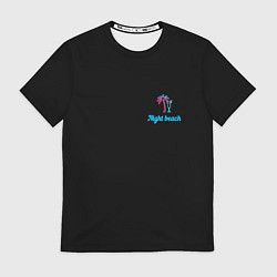 Футболка мужская Night beach, цвет: 3D-принт