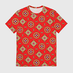 Футболка мужская Яркий узор в этническом стиле, цвет: 3D-принт