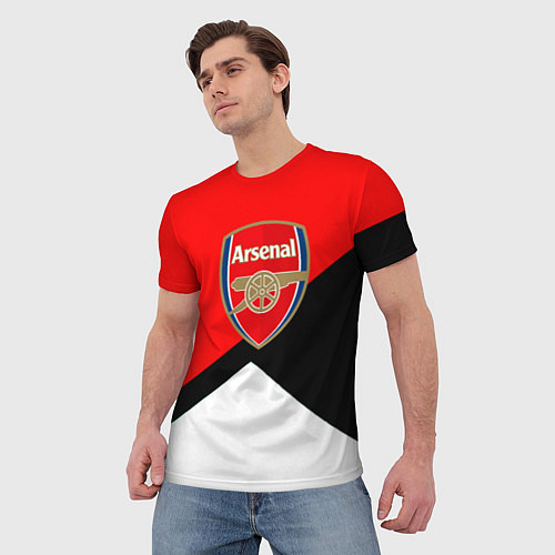 Мужская футболка Arsenal geometry sport / 3D-принт – фото 3