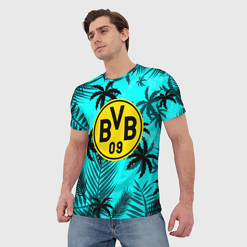 Мужская футболка Borussia неоновые тропики гта / 3D-принт – фото 3