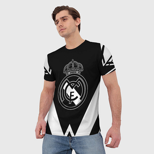 Мужская футболка Real Madrid геометрия спорт / 3D-принт – фото 3