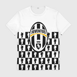 Футболка мужская Juventus болельщики паттерн, цвет: 3D-принт