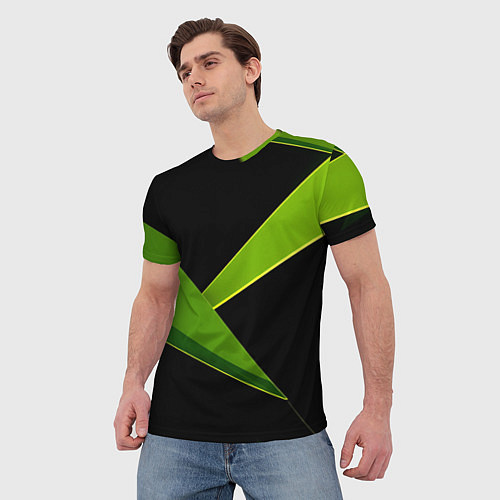 Мужская футболка Geometric neon / 3D-принт – фото 3