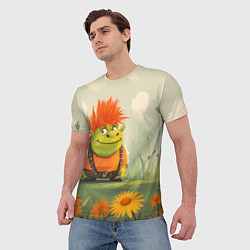 Футболка мужская Маленький Шрек с рыжими волосами, цвет: 3D-принт — фото 2