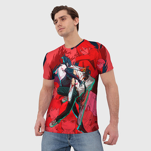 Мужская футболка Битва с Резе Человек бензопила / 3D-принт – фото 3