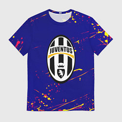 Футболка мужская Ювентус желтые краски текстура, цвет: 3D-принт
