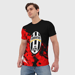 Футболка мужская Juventus кераски текстура, цвет: 3D-принт — фото 2