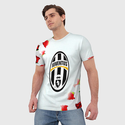 Мужская футболка Ювентус розы / 3D-принт – фото 3