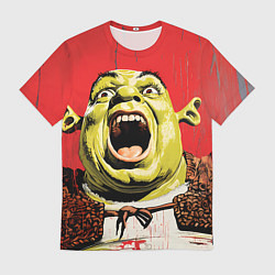 Футболка мужская Орущий Шрек, цвет: 3D-принт