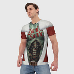 Футболка мужская Костюм зомби Санты Клауса на новый год, цвет: 3D-принт — фото 2