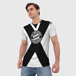 Футболка мужская Бавария Мюнхен полосы, цвет: 3D-принт — фото 2