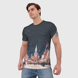 Футболка мужская Праздничная ночь в Москве, цвет: 3D-принт — фото 2
