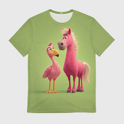 Футболка мужская Розовые они такие, цвет: 3D-принт