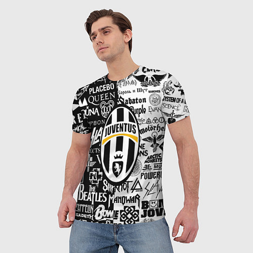 Мужская футболка Juventus рок музыка / 3D-принт – фото 3