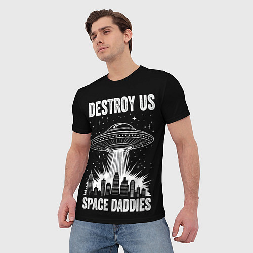 Мужская футболка Нападение нло / 3D-принт – фото 3