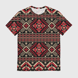 Футболка мужская Этнический славянский орнамент, цвет: 3D-принт