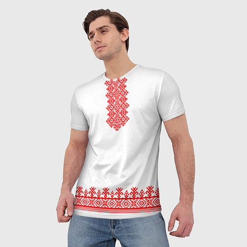 Мужская футболка Славянская вышиванка рубаха / 3D-принт – фото 3