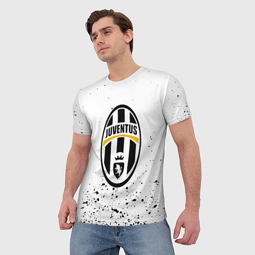 Мужская футболка Juventus краски текстура всплеск / 3D-принт – фото 3
