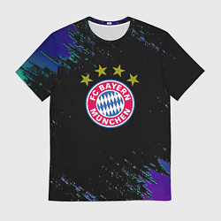 Футболка мужская Бавария Мюнхен краски текстура, цвет: 3D-принт