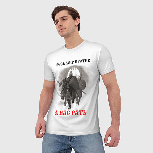 Мужская футболка Славянское ратное войско / 3D-принт – фото 3