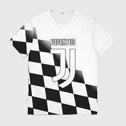 Футболка мужская Ювентус клетка краски, цвет: 3D-принт