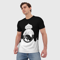 Футболка мужская Реал Мадрид огонь белый, цвет: 3D-принт — фото 2