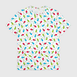 Футболка мужская Гирлянда триколор, цвет: 3D-принт