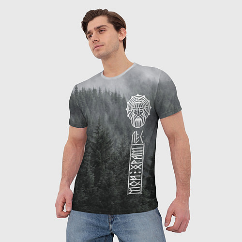 Мужская футболка Древние боги суровых лесов / 3D-принт – фото 3