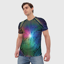 Футболка мужская Линейная графика, цвет: 3D-принт — фото 2