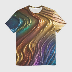 Футболка мужская Сморщенные складочки жидкости, цвет: 3D-принт