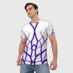 Футболка мужская Color white purple, цвет: 3D-принт — фото 2