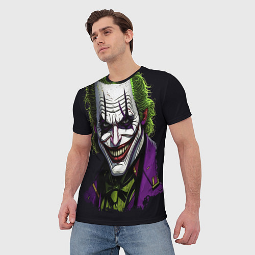 Мужская футболка Улыбающийся Джокер / 3D-принт – фото 3