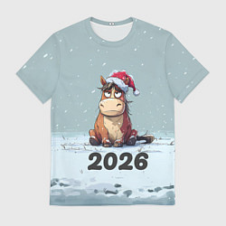 Футболка мужская Уставшая лошадка 2026, цвет: 3D-принт