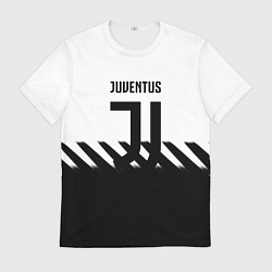 Футболка мужская Ювентус полосы геометрия линии, цвет: 3D-принт
