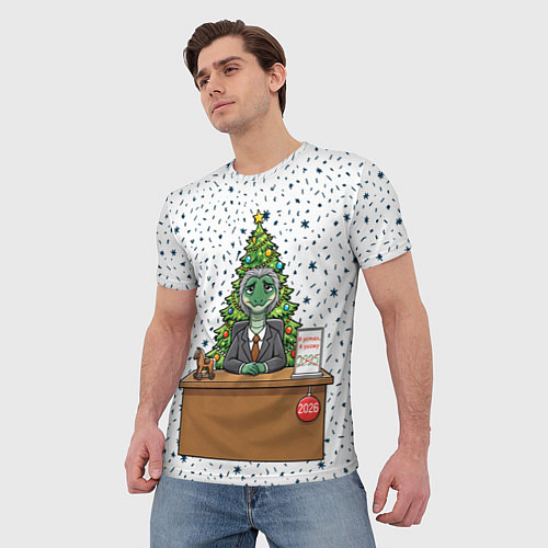 Мужская футболка Я устал я ухожу - новогодний мем 2026 / 3D-принт – фото 3