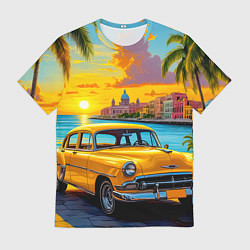 Футболка мужская Золотой закат над набережной, цвет: 3D-принт