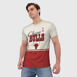Футболка мужская NBA Chicago Bulls vintage, цвет: 3D-принт — фото 2
