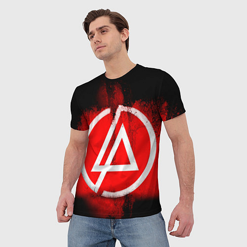 Мужская футболка Linkin Park: Red style / 3D-принт – фото 3