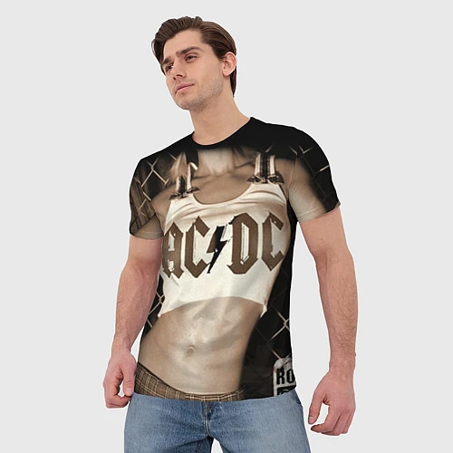 Мужская футболка AC/DC Girl / 3D-принт – фото 3