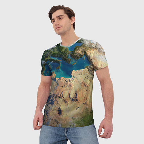 Мужская футболка Земля / 3D-принт – фото 3