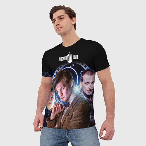 Мужская футболка Одиннадцатый Доктор / 3D-принт – фото 3
