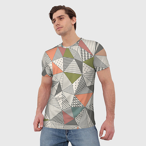 Мужская футболка Геометрия / 3D-принт – фото 3