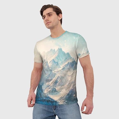 Мужская футболка Горы / 3D-принт – фото 3