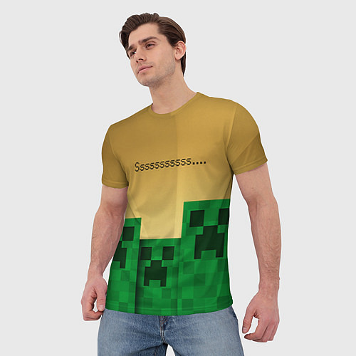 Мужская футболка Minecraft Sssss / 3D-принт – фото 3