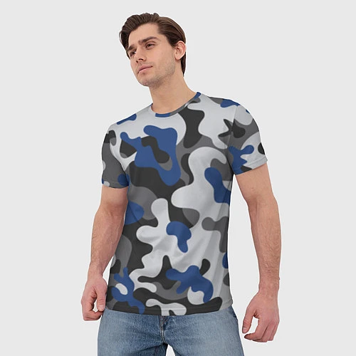 Мужская футболка Зимний камуфляж / 3D-принт – фото 3