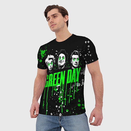 Мужская футболка Green Day: Acid Colour / 3D-принт – фото 3