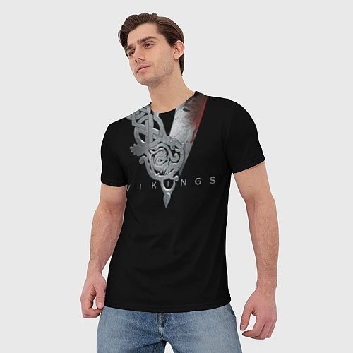 Мужская футболка Vikings Emblem / 3D-принт – фото 3