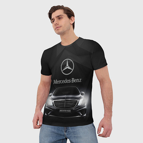 Мужская футболка Mercedes / 3D-принт – фото 3