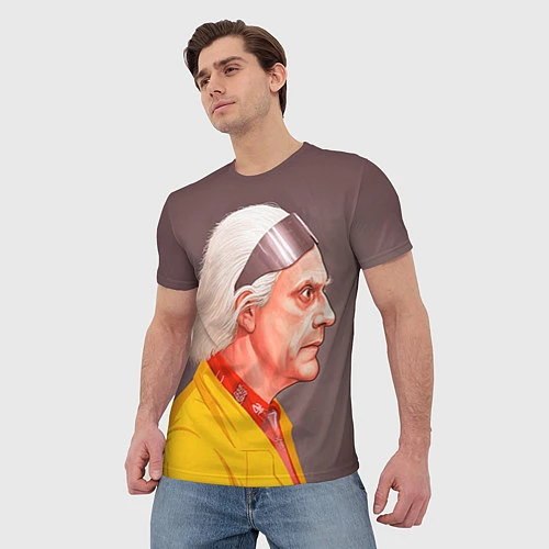 Мужская футболка Доктор Браун / 3D-принт – фото 3