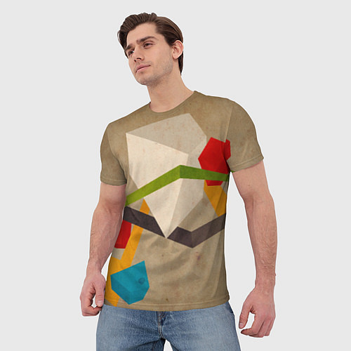 Мужская футболка Геометрия / 3D-принт – фото 3